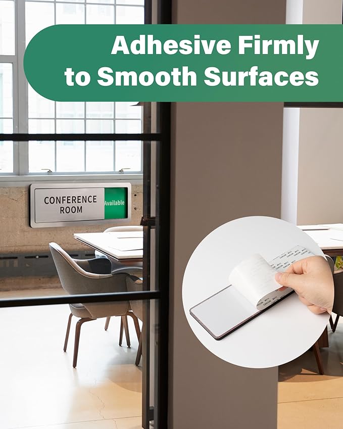 Conference Room Office Door Signs Do Not Disturb, In Use/Available Slider Sign - Image 5