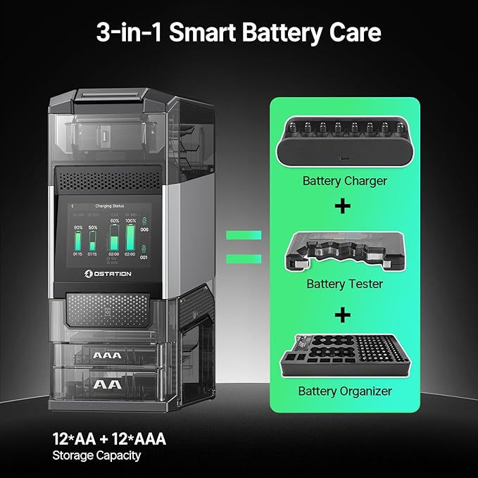 Ostation 2 Pro 3-in-1 Smart Battery Charger - Image 2
