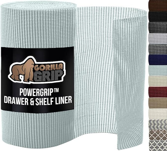 GORILLA GRIP powerGRIP Drawer Shelf and Cabinet Liner, Thick Strong Hold by GorillaGrip