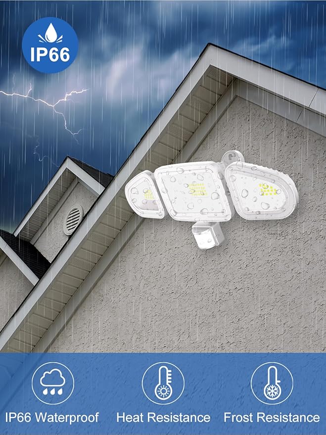 CLY 42W LED Security Lights Motion Sensor Light, 3600LM 5000K, IP66 Waterproof - Image 6