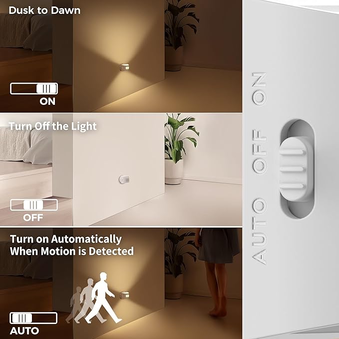 DORESshop Motion Sensor Night Light Indoor, Rechargeable Night Lights, Magnetic - Image 5