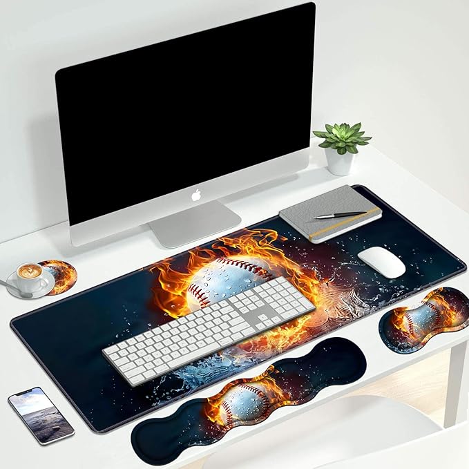 4 in 1 Ergonomic Keyboard Wrist Rest & Mouse Pad Wrist Rest Set, Large XXL - Image 7