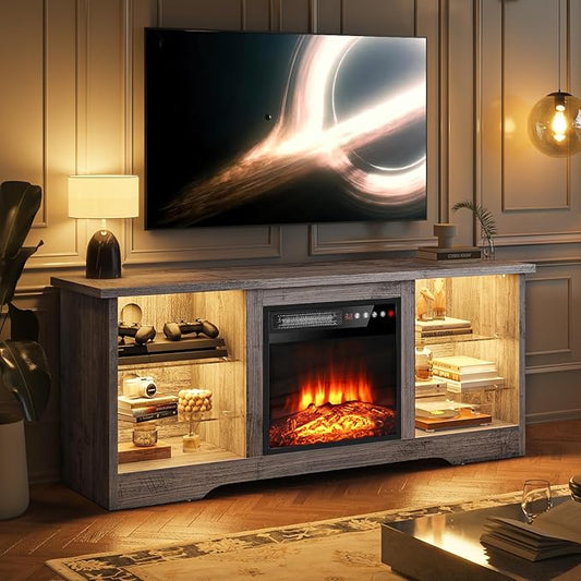 VITESSE 58 Inches Fireplace TV Stand by Vitesse