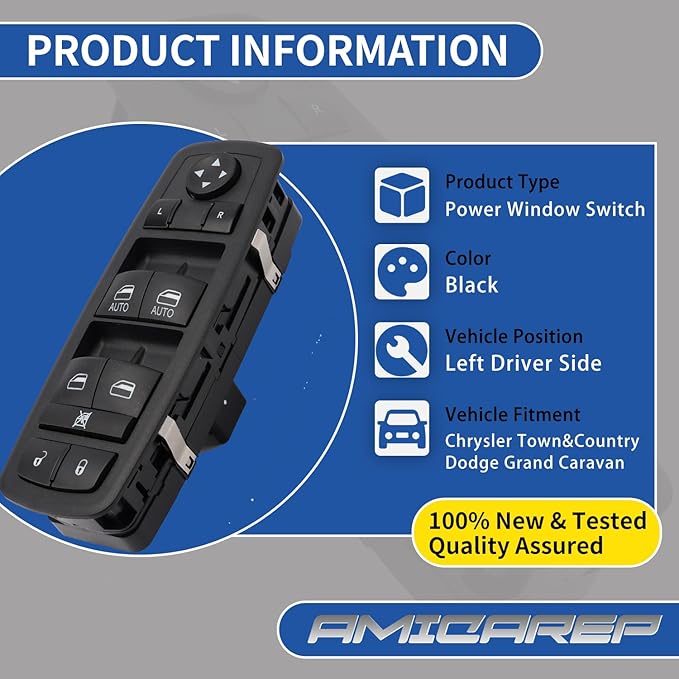 AMICAREP Master Power Window Switch Driver Side Compatible - Image 2