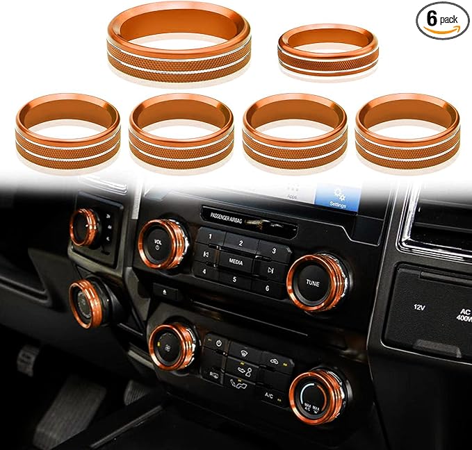 Knob Cover for F150 AC Climate Control Switch/Trailer/4WD/VOL/Tune Button by Bentolin