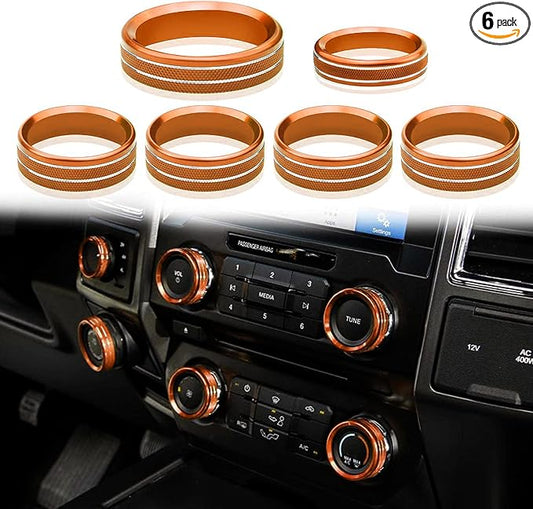 Knob Cover for F150 AC Climate Control Switch/Trailer/4WD/VOL/Tune Button by Bentolin