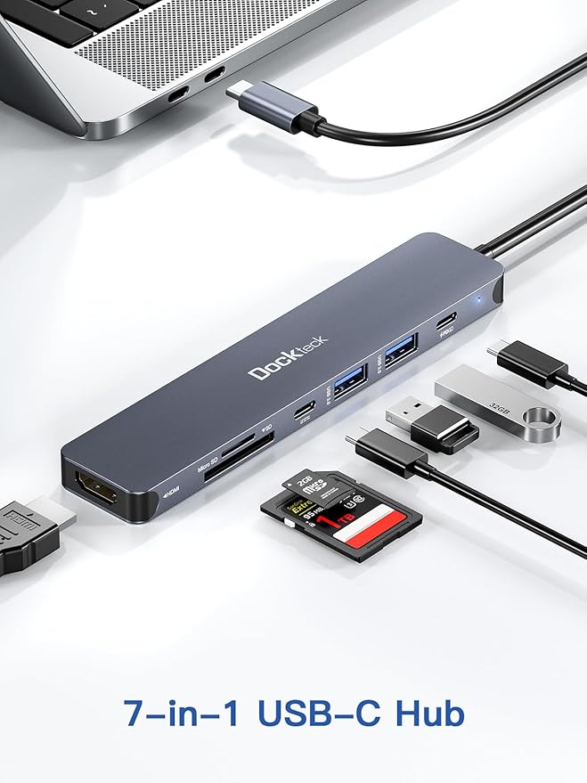 USB C Hub, dockteck 7 in 1 Multiport USB C Adapter - Image 7