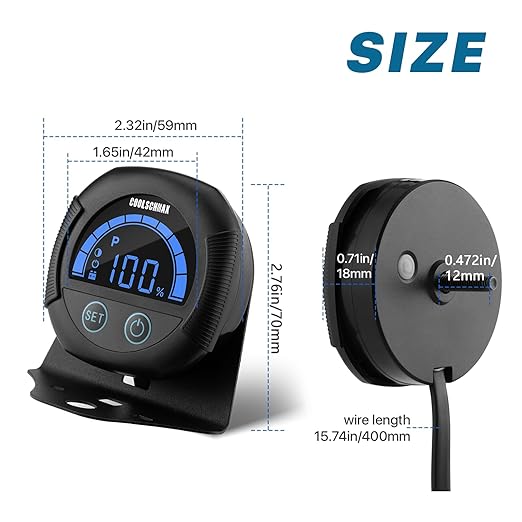 COOLSCHMAX 12V 24V 48V 60V 84V Battery Voltmeter Ultra Bright Sunlight Readable - Image 5