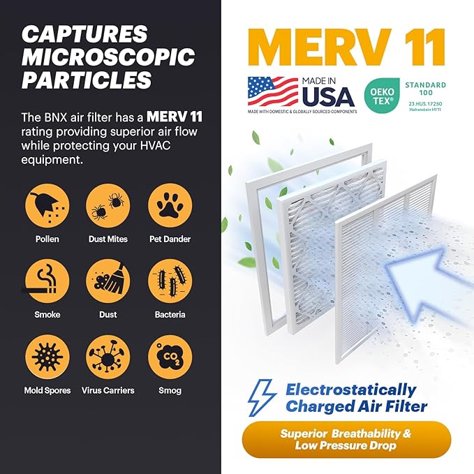 BNX TruFilter 16x24x1 Air Filter MERV 11 - Image 2
