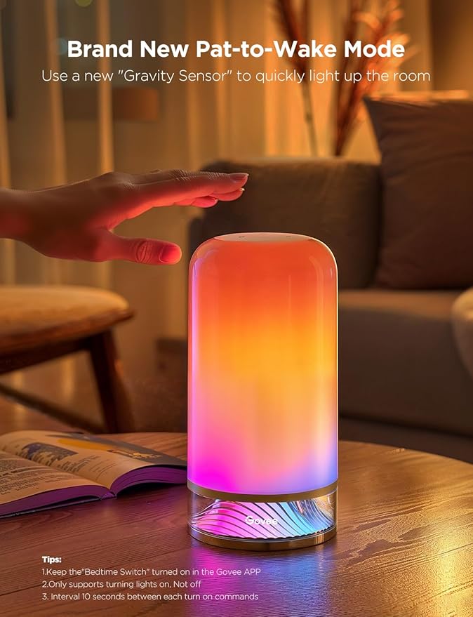 Govee RGBIC Smart Table Lamp 2, Touch Bedside Small Table Lamp Compatible - Image 5
