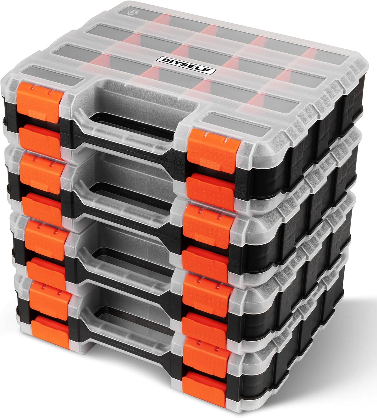 diyself 4 pack small parts organizer, double-sided screw, main product view