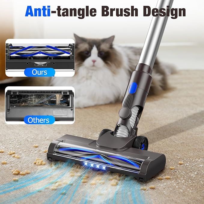 AIRDIYA Cordless Vacuum Cleaner, Upgraded 40Kpa Stick Vacuum Cleaners - Image 4