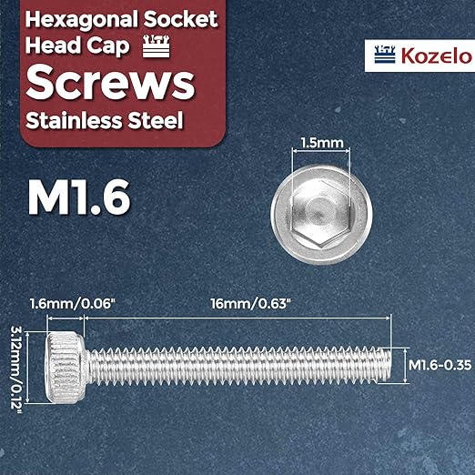 Kozelo 50pcs Socket Head Cap Screws - Image 2