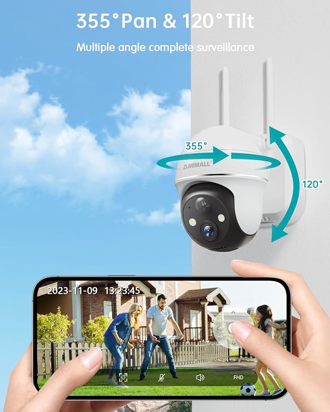ZUMIMALL Security Cameras Wireless Outdoor, 2K Battery Powered Cameras - Image 2
