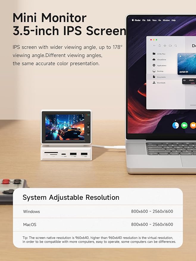 Hagibis 3.5inch IPS USB Mini Screen - Image 2