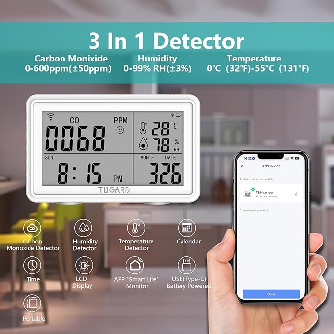 Tuya WiFi Carbon Monoxide Detector Plug in - Image 2