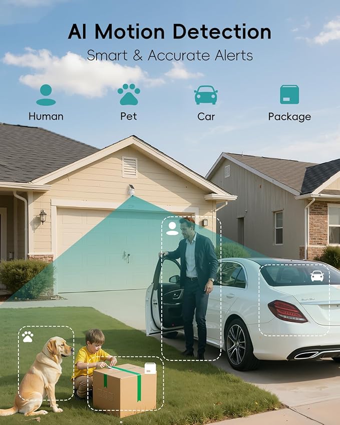ZUMIMALL 2K Solar Security Cameras Wireless Outdoor | 360° PTZ View Control via - Image 5