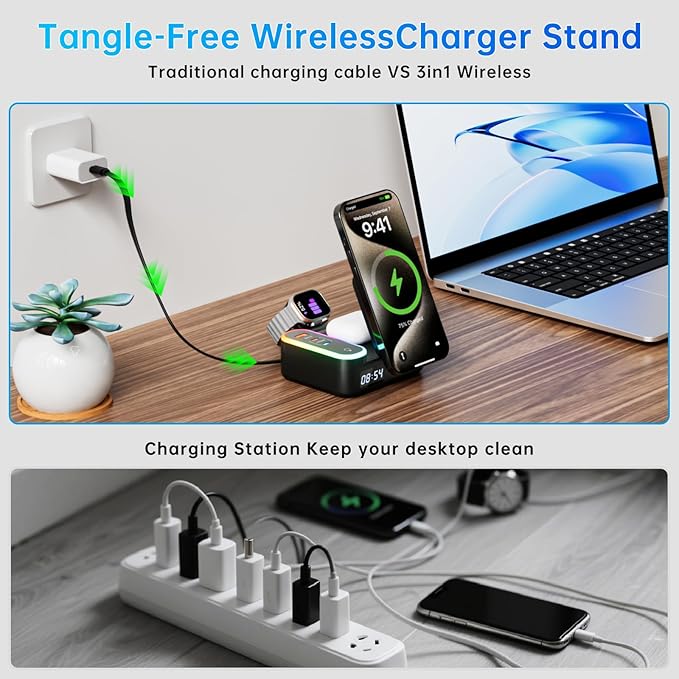 Qi2 Wireless Charger 8in1 Magnetic Wireless Charger Fast Charging Station - Image 4