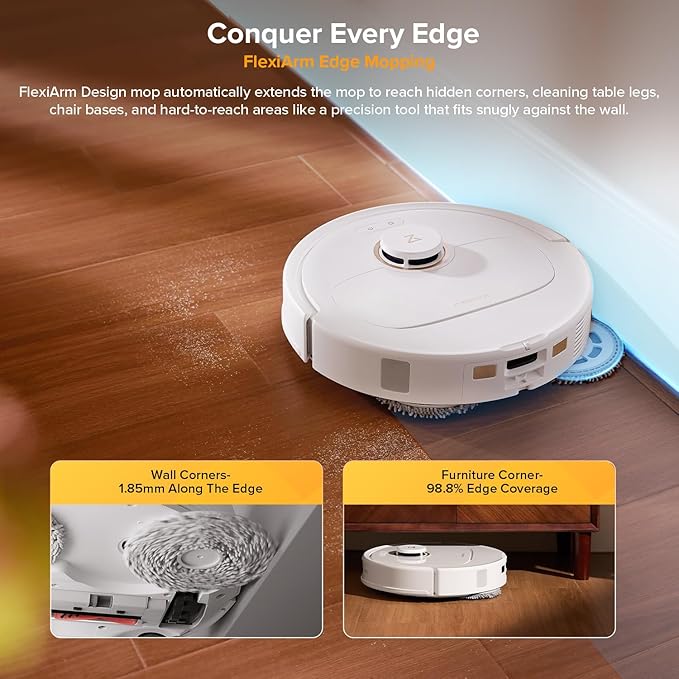 roborock Qrevo S5V Robot Vacuum and Mop, FlexiArm Edge Mopping, 000Pa Suction - Image 4