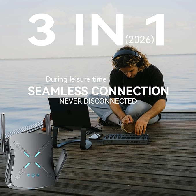 2026 WiFi Extender Signal Booster, 10X Faster WiFi 6 Extender, 18899 sq.ft. - Image 8