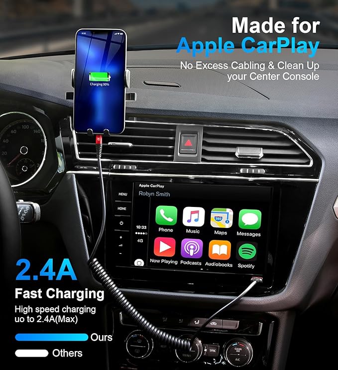 Coiled Lightning Cable, iPhone Charger Cable 3FT/6FT - Image 2