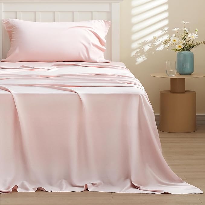 Bedsure Cooling Sheets Twin XL, Rayon Derived from Bamboo, Breathable & Soft - Image 2