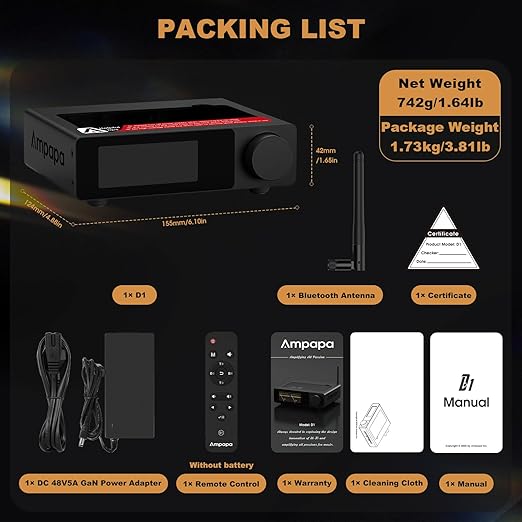 Ampapa 2 Channel Bluetooth Amp: HiFi 300W x2 Stereo Amplifier - Image 9