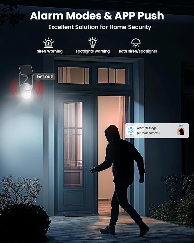 VIZIUUY Solar Security Cameras Wireless Outdoor, 2 Pack 3MP Security Cameras - Image 7