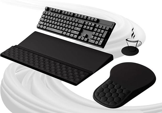 Ospelelf Ergonomic Mouse Pad and Keyboard Stand Wrist Rest Set, Memory Foam by OspelelfOfficeSupplies