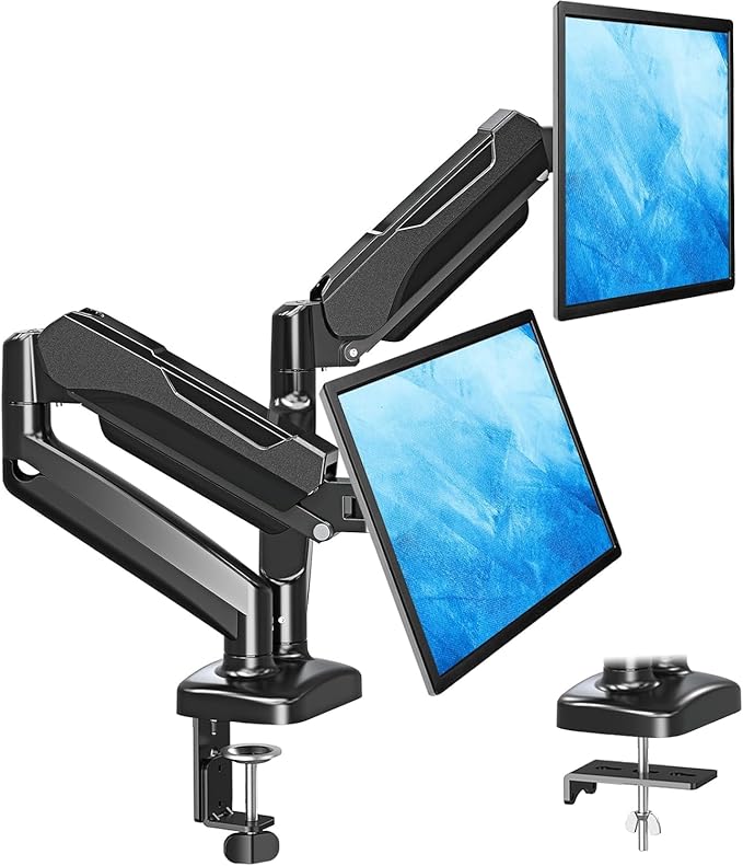 MOUNTUP Dual Monitor Stand for Desk, Monitor Arms for 2 Monitors 32 27 24 22 by MOUNTUP