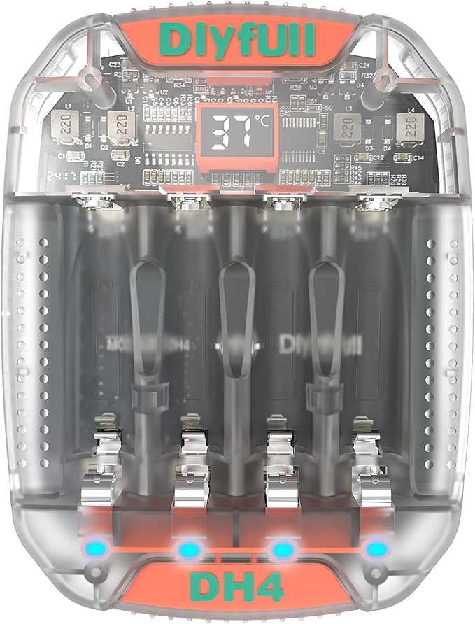 Dlyfull 4 Bay AA AAA Battery Charger by Dlyfull