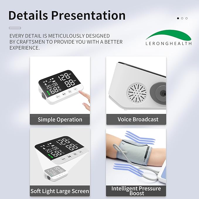 LERONGHEALTH Digital Upper Arm Blood Pressure Monitor - Image 5