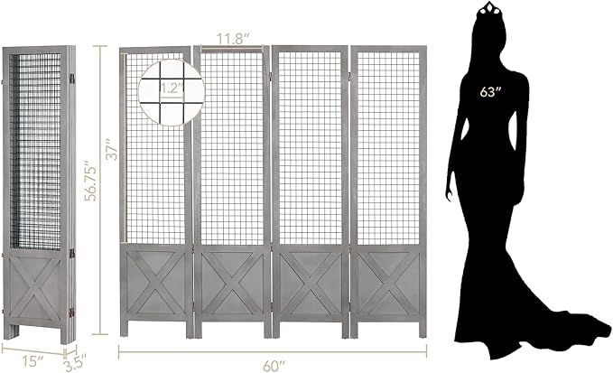 Wnutrees 4 Panel Gridwall Display, Portable Freestanding Display Board - Image 6