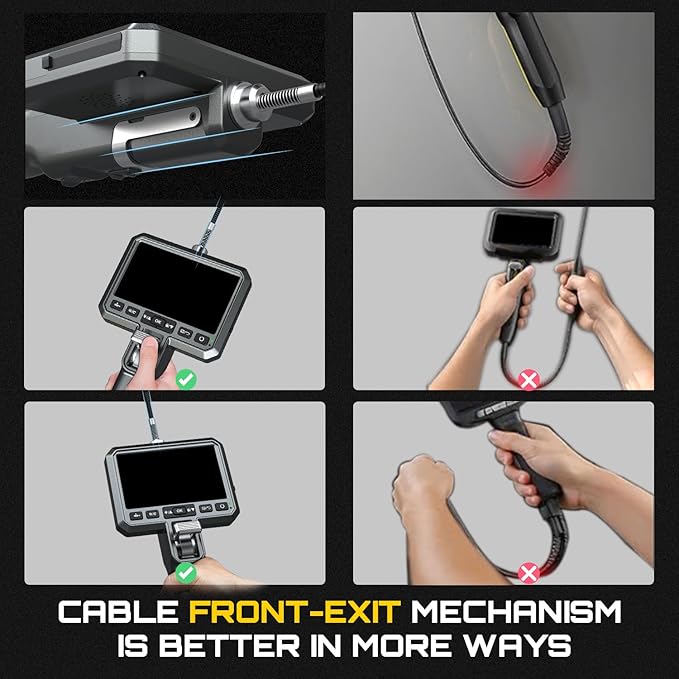 DXZtoz Dual-Lens Articulating Borescope, 6.5mm Slim Probe, Two-Way 210°Rotate - Image 6