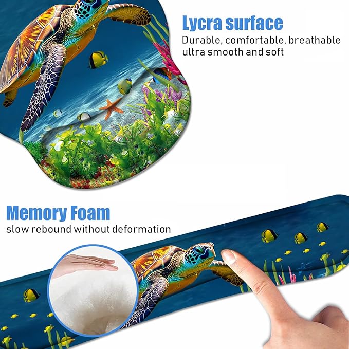 Keyboard Wrist Rest + Mouse Pad Wrist Support Set - Image 5