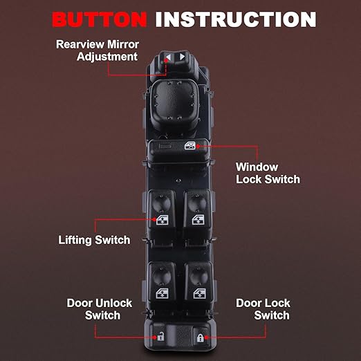 Driver Side Master Power Window Switch - Image 4