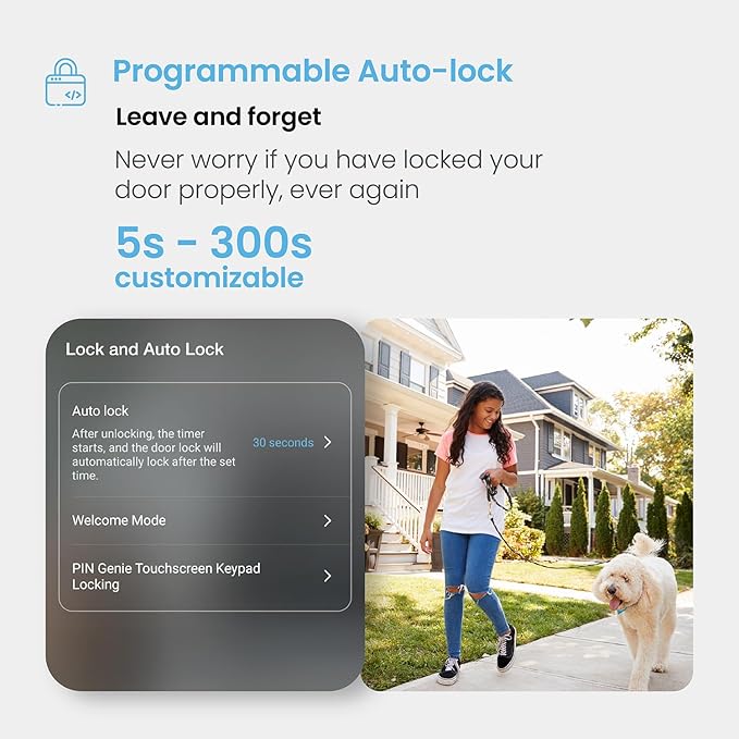Lockly Secure Pro Deadbolt, Wi-Fi Smart Lock, Keyless Entry Door Lock, Smart - Image 6