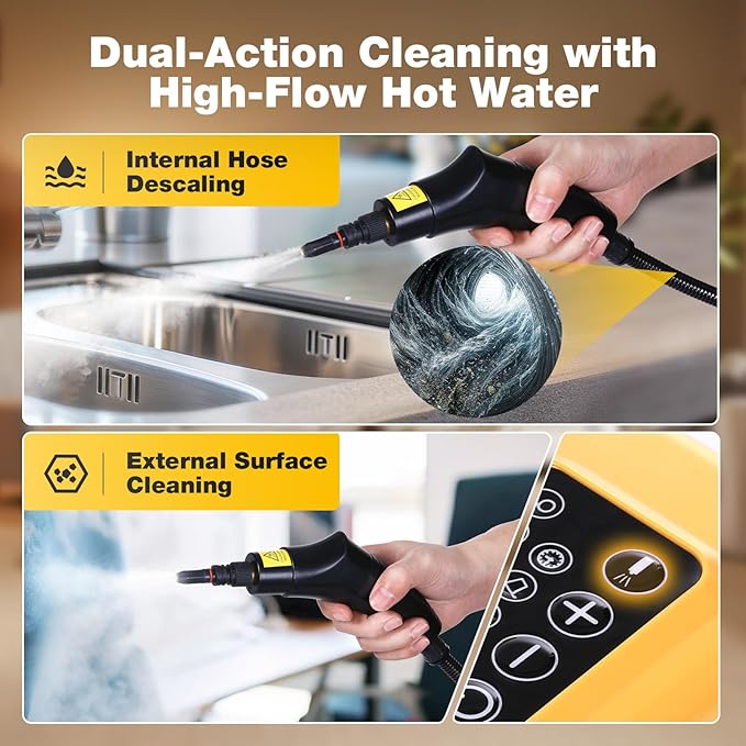 Handheld Steam Cleaner for Home, 6-Level Adjustable, 15s Heat-Up, One Touch - Image 6