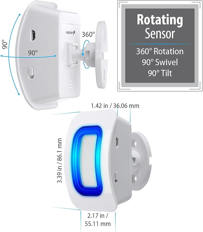 Fosmon WaveLink Door Chime Driveway Alarm Guard Wireless Motion Sensor Motion - Image 3