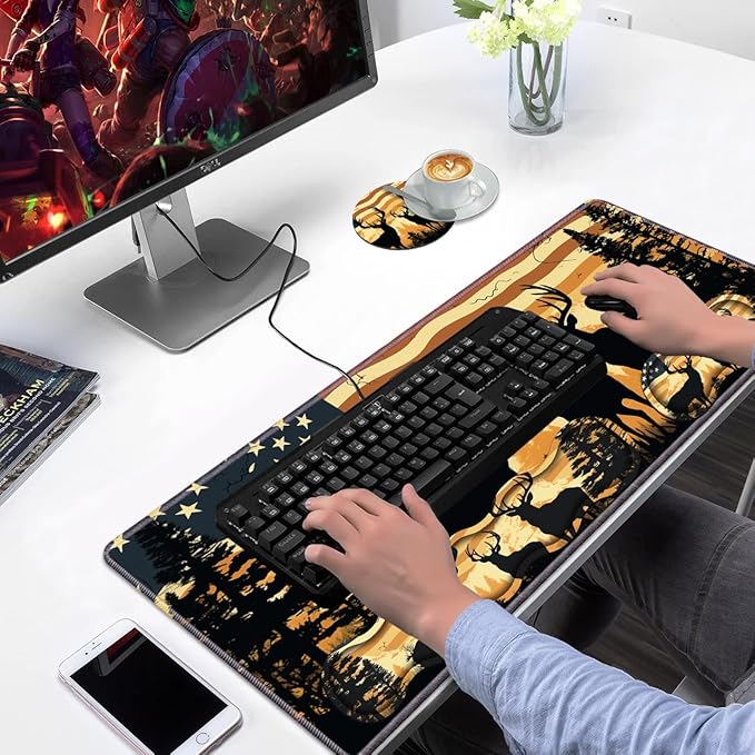 Ergonomic Keyboard Wrist Rest & Mouse Pad Wrist Rest Set, Large XXL Gaming Desk - Image 7