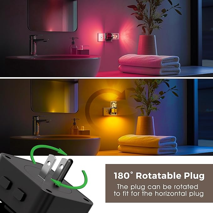 L LOHAS LED Night Lights Plug into Wall, Dusk to Dawn Sensor Nightlight - Image 5