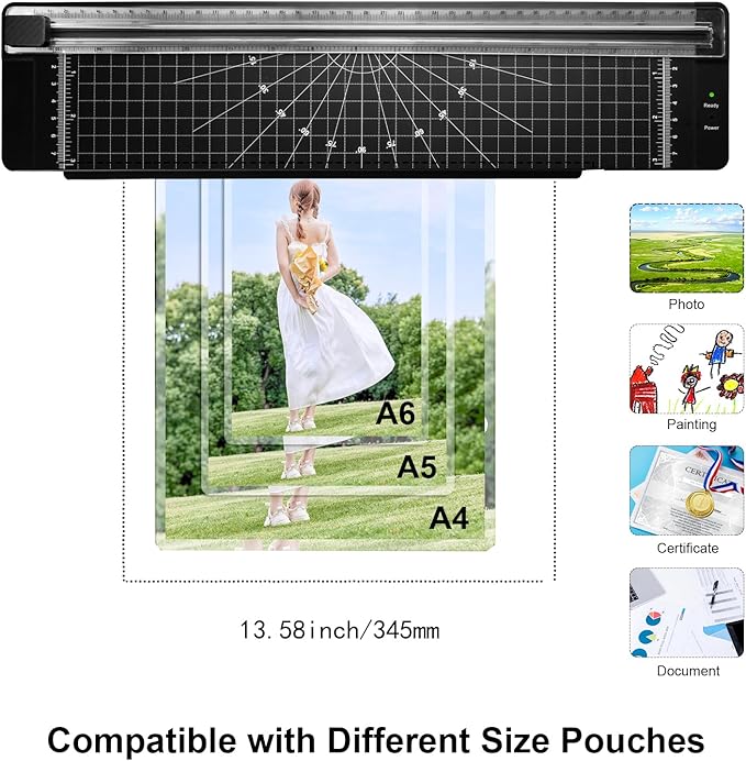 Laminator Machine 9-inch Includes 10pcs ，Laminating Sheets - Image 4