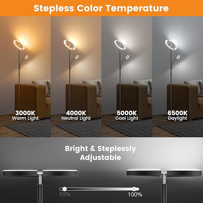 SIBRILLE LED Floor Lamp for Living Room - Image 3