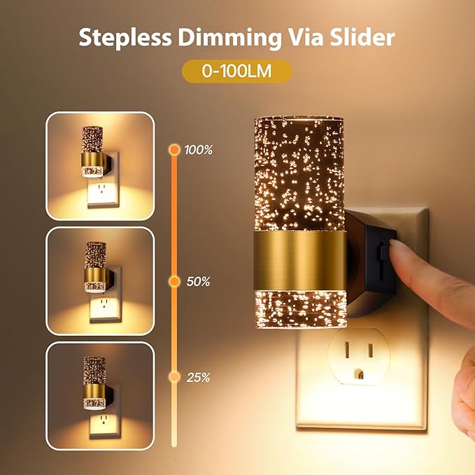 TOSZMOK LED Night Lights Plug into Wall, Dimmable 0-100LM, Dusk-to-Dawn - Image 3