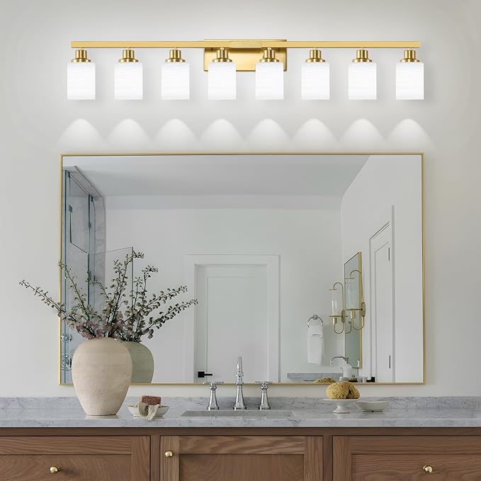 DIKAIDA 52inch Gold Bathroom Light Fixtures, Modern Bathroom Vanity Light - Image 6