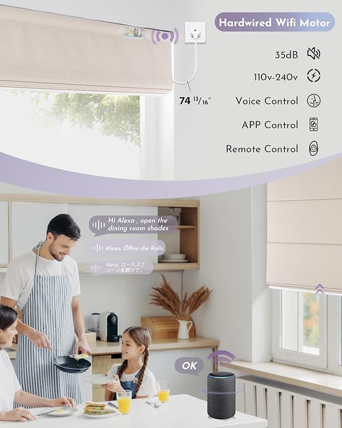 Graywind Smart Roman Shades Compatible - Image 3