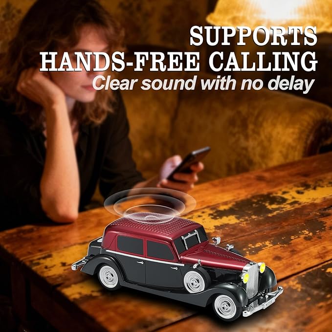 WSTER Vintage Car Bluetooth Speaker, Retro Classic Model - Image 5