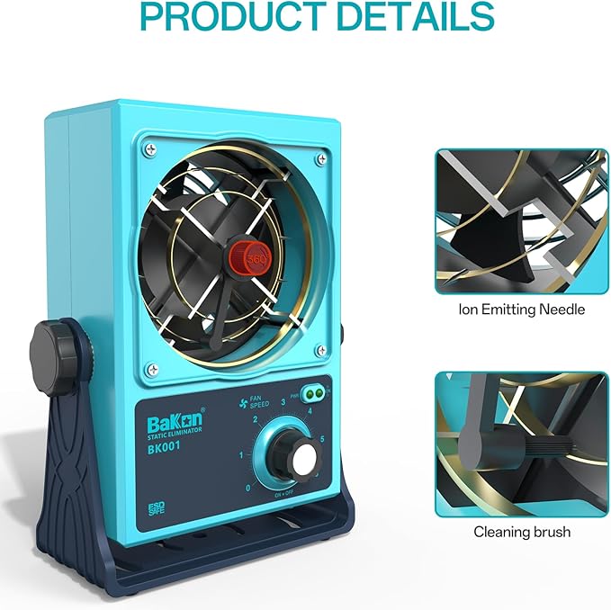 BK001 Ion Blower, Eliminate Static Electricity, Positive and Negative Charge - Image 5