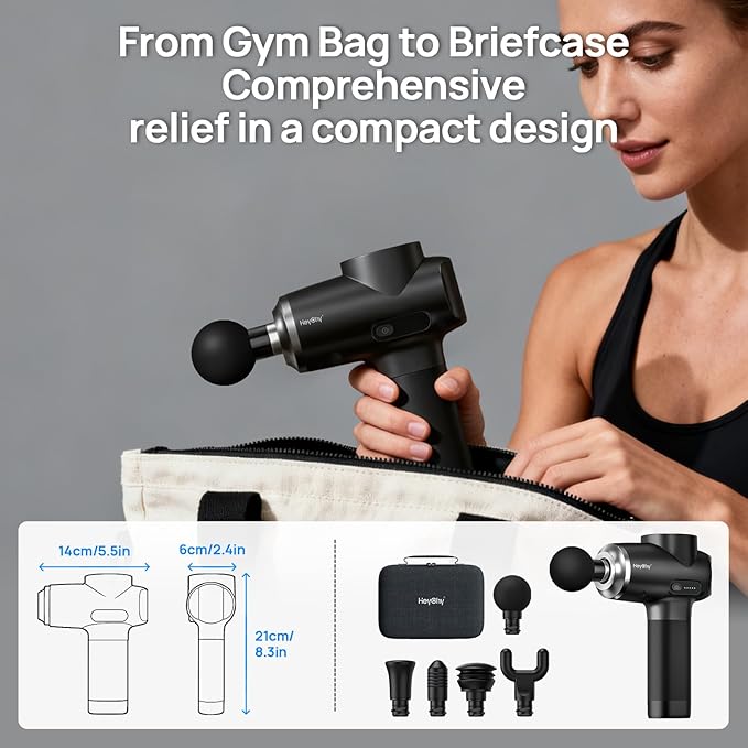 HEYCHY Professional Muscle Massage Gun Deep Tissue, Portable Handheld Massager - Image 7