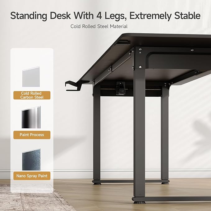 ONBRILL Standing Desk, 71x32 Inches Rectangle Stand Up Desk - Image 8